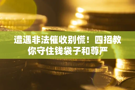 武汉遭遇非法催收别慌！四招教你守住钱袋子和尊严